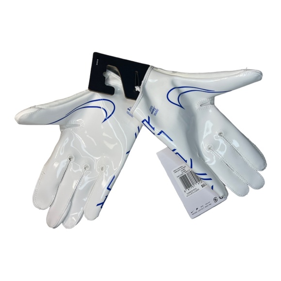 Nike Vapor Jet 7.0 Football Gloves White Royal Blue Size M - Picture 4 of 5